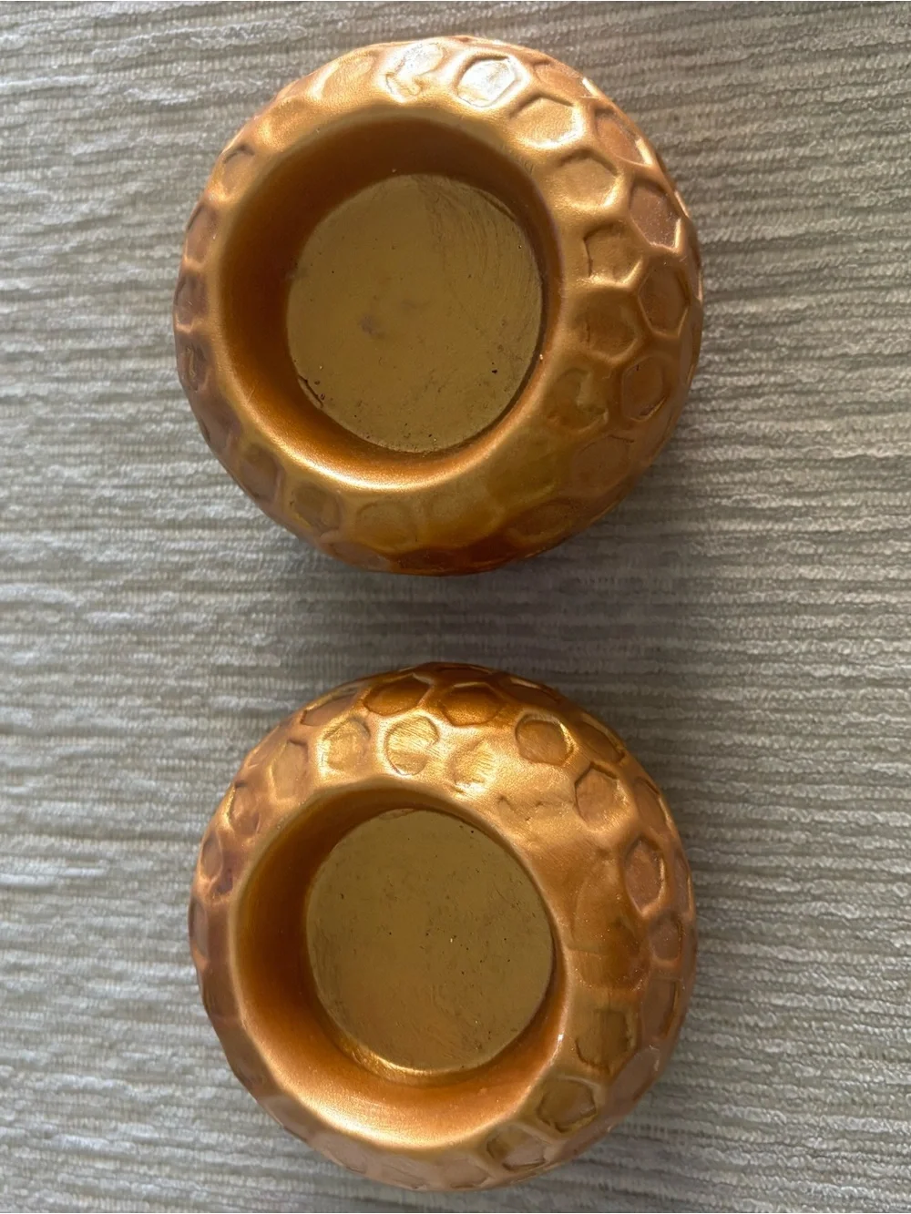 ❗️3/$15❗️Metallic Honeycomb Votive Candle Holders - Gold